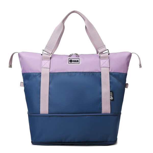 Fargeblokkdesign kort reiseveske, bærbar sportsbag