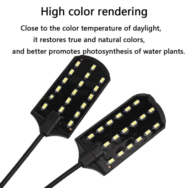 LED-akvarielys Twins Aquarium Lamp To hoder LED-lys for KLB