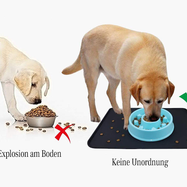 Joytale skål måtte til hunde og katte, silikone skridsikker hundeskål måtte KLB