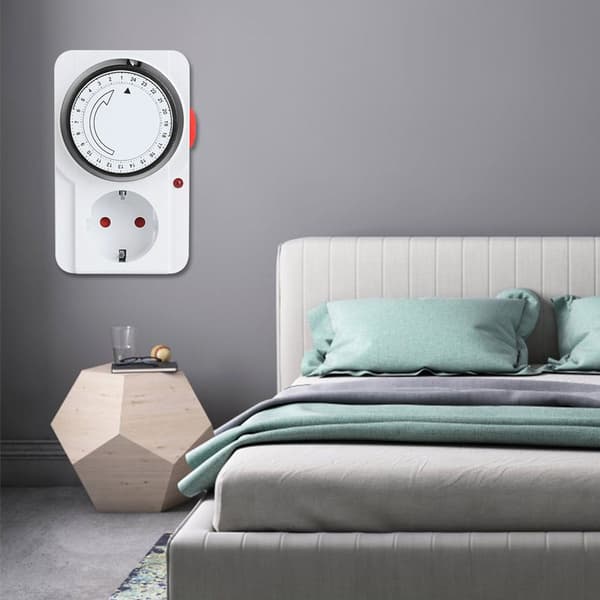 Timer-stikkontakt, mekanisk 24-timers plug-in stikkontakt timer KLB