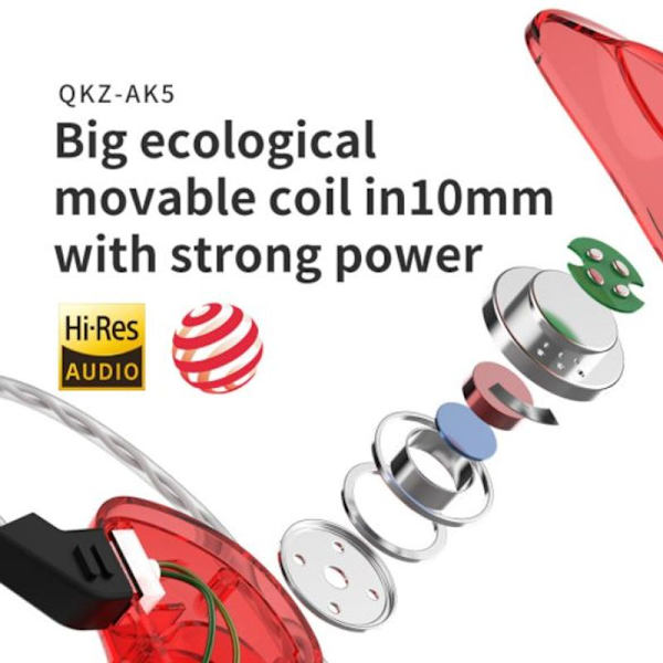 In-ear-hörlurar, stereo-hörlurar med mikrofonbrus grönt