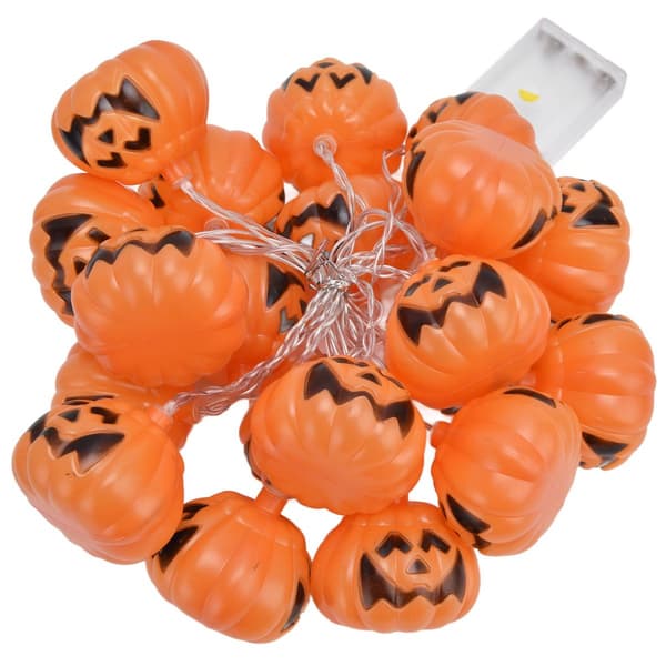 20LED Halloween græskar lyskæde 3 meter dobbelt tilstand KLB