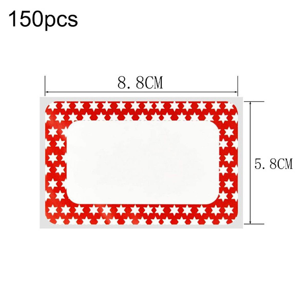 5 farger Navneskilt Klistremerker Etiketter Stjernestil for kontor, 150