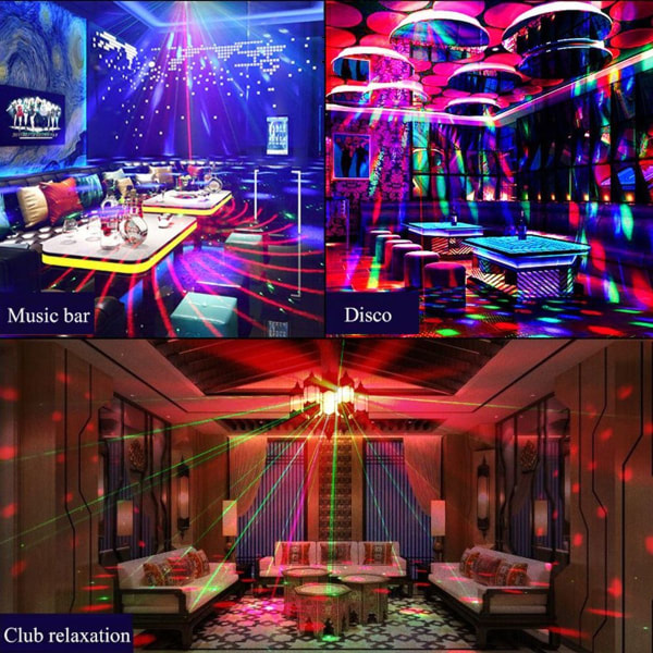 Discolys, diskokugler, discolys, LED festlys, musikstyring, diskolys