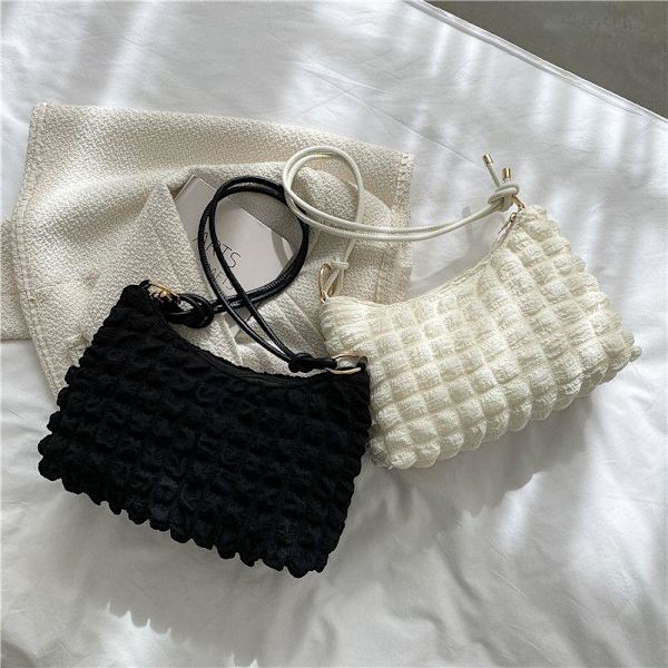 Bubbelfleece Crossbody Väska Dam Axelremsväska Handväska