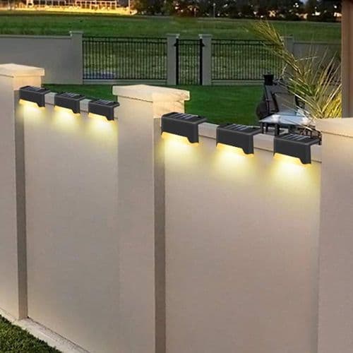 Solcellsdriven trappbelysning utomhus vattentät trapplampa LED trädgårdsdekoration