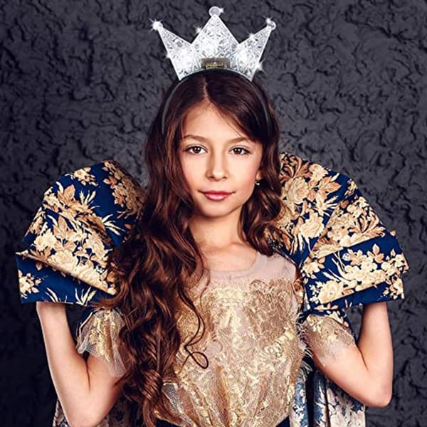 Lysende LED-krone Tiara Princess Hovedbånd KLB