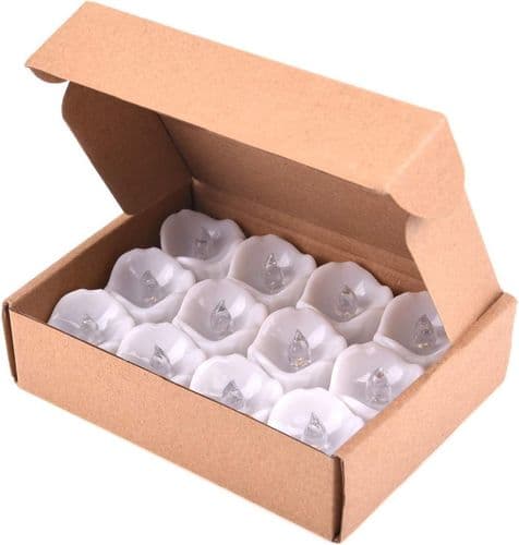 LED-lys, sett med 24, flammefrie LED-lys/telys, LED-telys