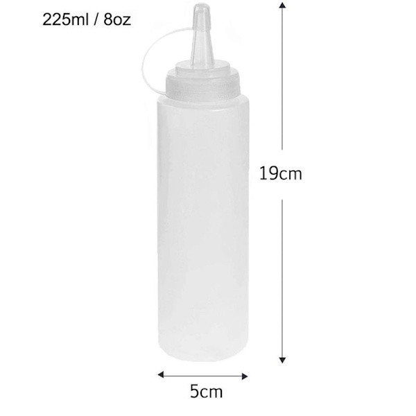 Set med 6) 250 ml plastflaskor med lock - perfekt