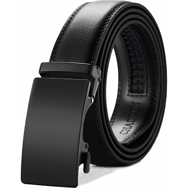 Herrar Bälte, Herrar Läderbälte med Automatisk Spänne, 35mm Bälte, Justerbart och Klippbart Herrbälte