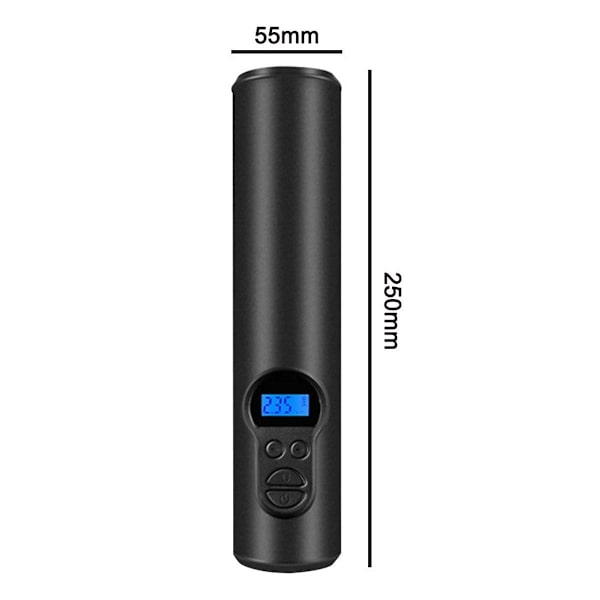 Elektrisk digital dekkpumpe med 2000mAh batteri, 120PSI sykkel luftkompressor KLB