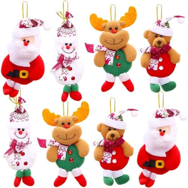 Ksopsdey 8-pack julgransdekorationsprydnader, tomte KLB