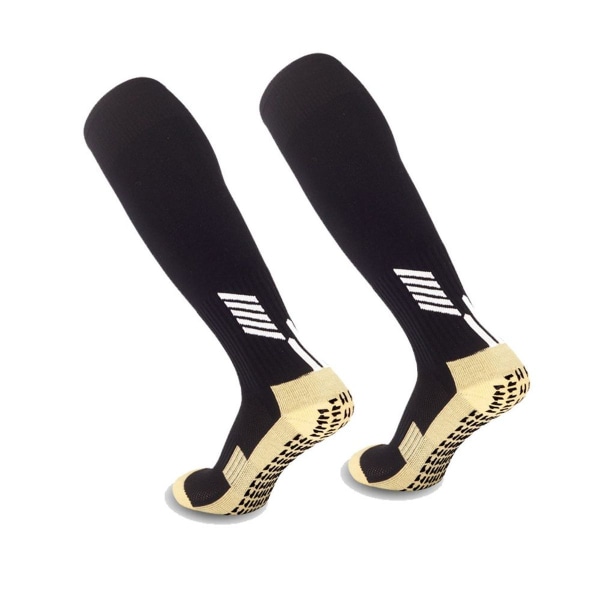 Athletic Sock Skridsikre sportsstrømper til børn, lang kompression, sorte KLB