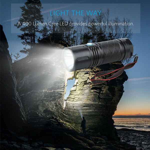 Superljus utomhus LED-ficklampa i aluminiumlegering KLB