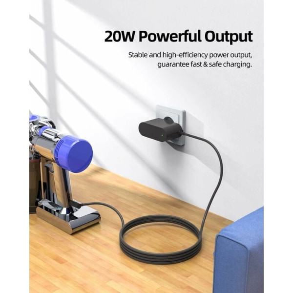 26,1 V lader for Dyson V8 V7 V6 - (kompatibel med DC58 DC59 DC61 DC62 DC72 Absolute SV03 SV04 SV05 SV06 SV11 SV10 SV09 trådløs støvsuger) KLB