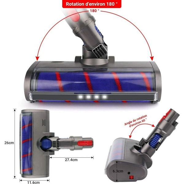 Ersättningsborste för Dyson V7 V8 V10 V11 dammsugare rengöringsborste kompatibel med