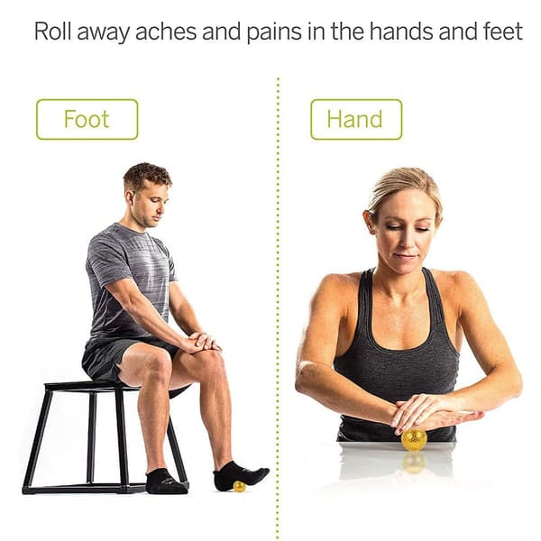 2 massagebolde til afslappende og beroligende massage eller som guld 3,2 cm