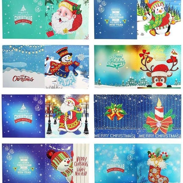Diamond painting onnittelukortit sarjakuva joulun syntymäpäiväpostikortit 5D DIY KLB