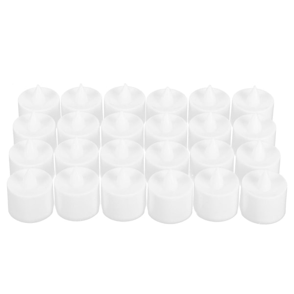 24 stk LED elektronisk simuleringslys for stearinlys