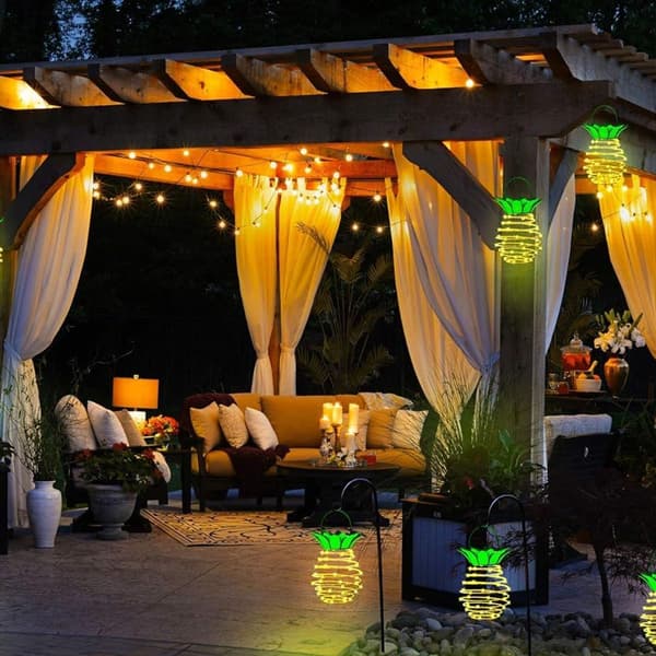 Ananas Hage Solarlys 60 LED Dekorative Solar Gatelys ip65 KLB