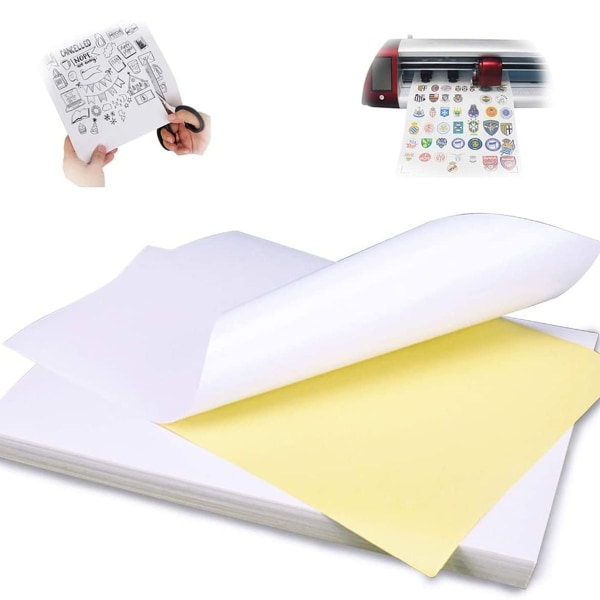 Hjem- og kontorrekvisita A4 matt selvklebende etikettutskriftspapir Hvit 80 KLB
