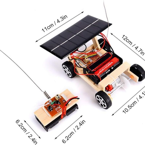 Bilmodelsæt, DIY-samlet solcelle-RC-legetøj med elektrisk KLB