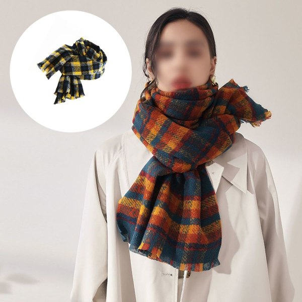 Whisperwool sjal för kvinnor. Inringad i gult