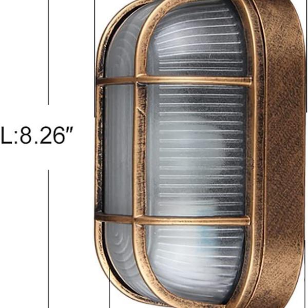 vägglampa för utomhusbruk, oval vägglampa i gjuten aluminium, (2 delar)