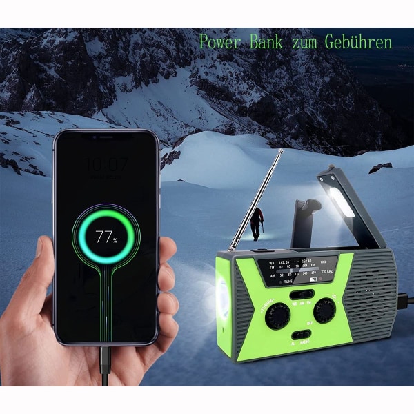 Kurvradio Solradio AM FM, Kurvradio Verdensmodtager, Nødradio, USB
