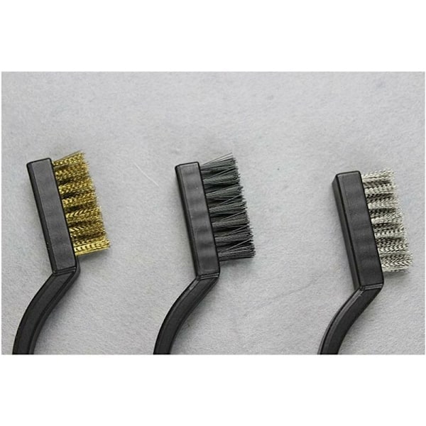 3 stk. stålbørste (nylon, messing, rustfrit stål) KLB