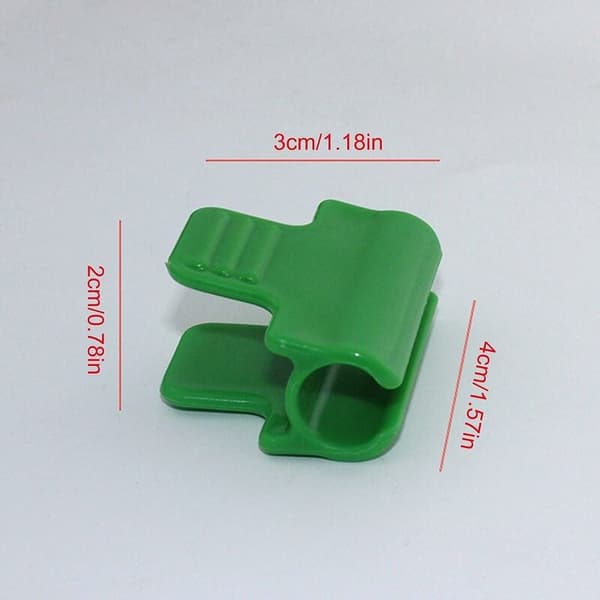 Pakke med 24 plastikclips til drivhus, net, pæl, yderdiameter 11 mm KLB