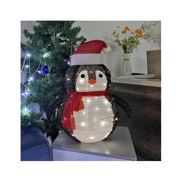 Jul LED-Ljus Snögubbe, Jul LED, Tomte Utomhus, Vikbar och Utdragbar, IPX65 Vattentät