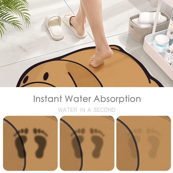 Diatom mud valp absorberende matte gulvmatte bad toalett kjøkkendør sklisikker rask KLB