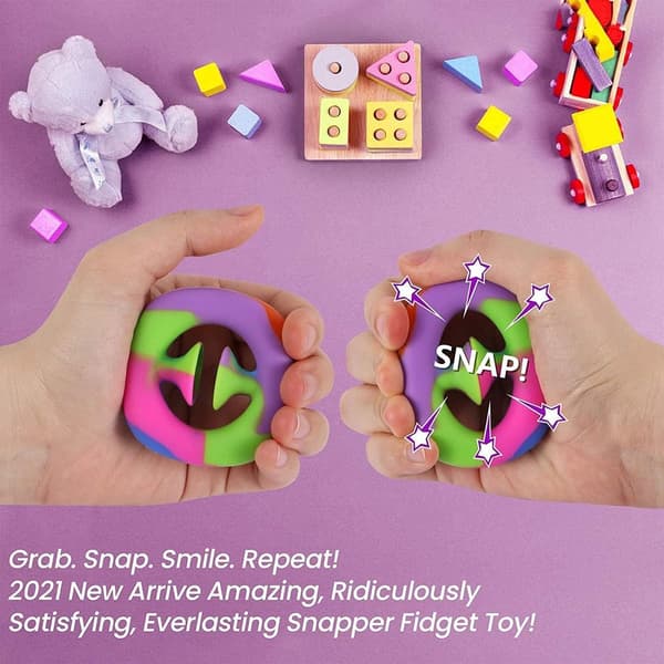 Pakke Opgraderet Snapper Fidget Legetøj Squeeze Grab Relief KLB