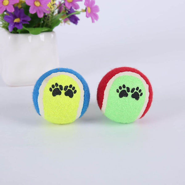 Tennisball for hunder 2 tennisballer, tilfeldig farge diameter 6,5 cm