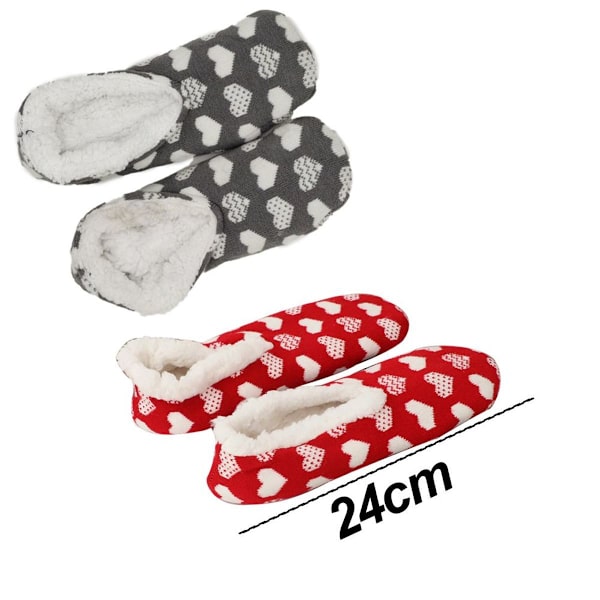 Dame Tøffel Sokker Varme Fluffy Fleece Foret Kærlighed KLB