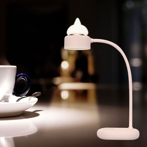 USB-ladet LED-skrivebordslampe søt katteform sammenleggbar KLB