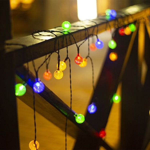 Utomhus solcellslampor, 7M 50 LED solcellslampor vattentäta IP44 bubbla ba