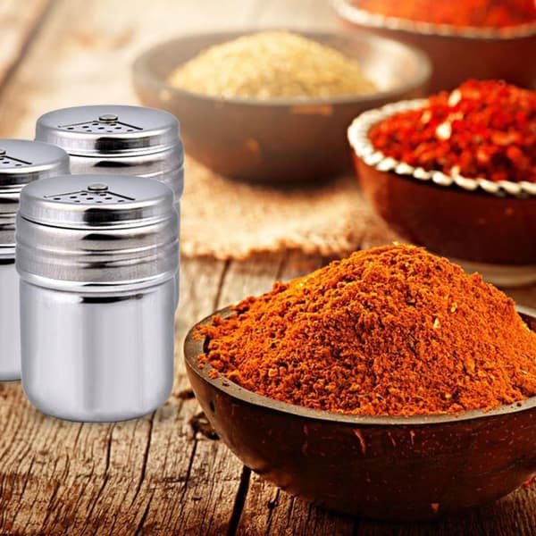 Salt- og pebersæt 3 dele, rustfrit stål, 3 størrelser