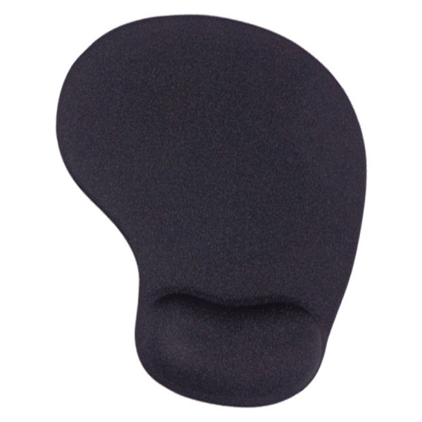 Musemåtte Memory Foam Håndledsstøtte Ergonomisk Skridsikker Mus Sort