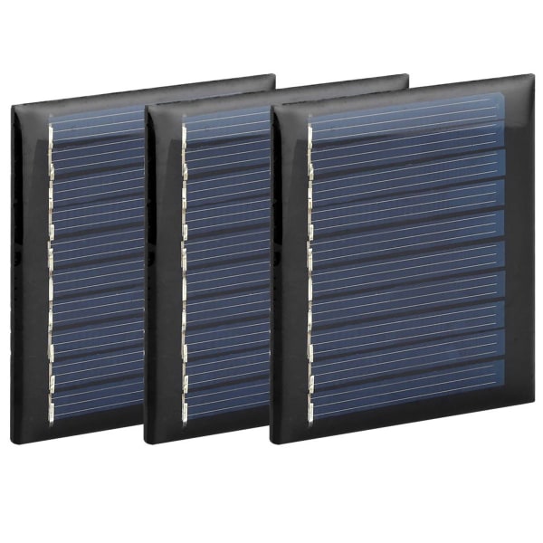 3 stk/sett 0,3W 5V Mini Polykrystallinsk Silisium Solcellepanel KLB