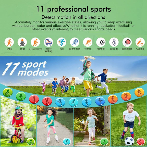 Pedometer Kids Smartwatch Fitness Tracker Barnklockor