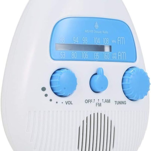 Surenhap Mini Duschradio Vattentät Badrumsradio Batteridriven FM/AM