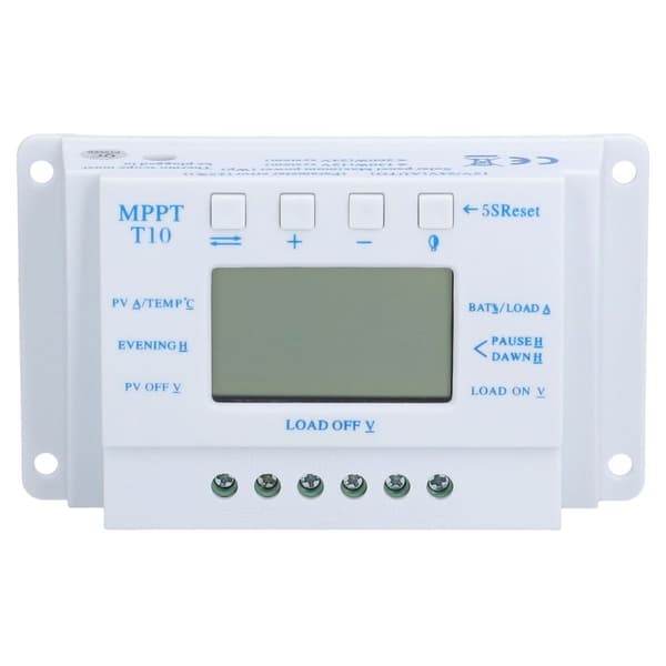 10A 12/24V MPPT PWM solcellelader med LCD KLB
