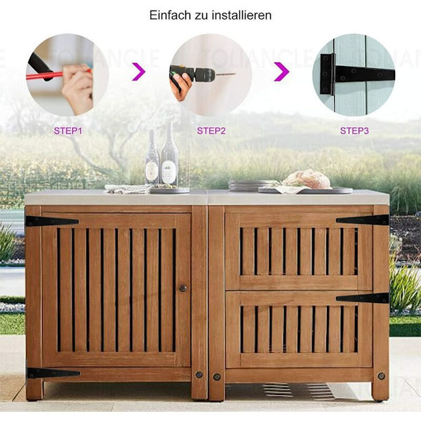 6 kappaletta T-saranoita, raskaat mustat saranat, raskas oven sarana ovella