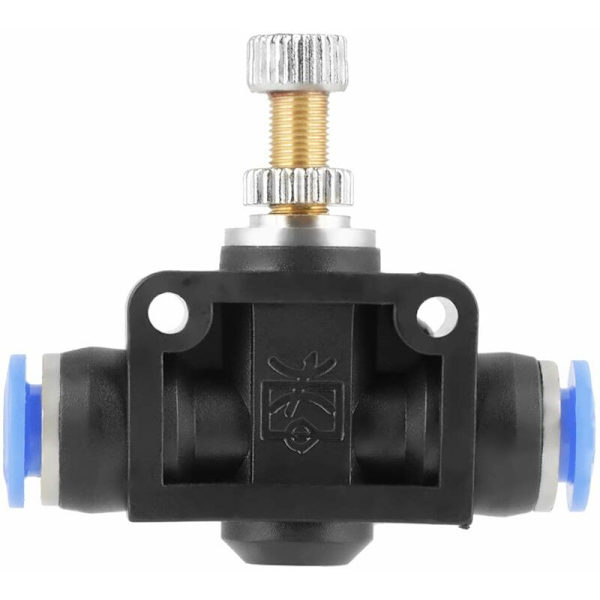 4 stk. Butterfly Slange Push-in Hastighedsregulator Pneumatisk Luftstrømsreguleringsventil Ventilforbindelse Hurtigkobling 8mm KLB