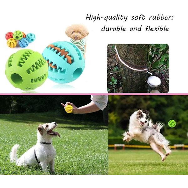 2 Pakke Hundelegetøjsbolde, Ikke-giftige Bidresistente Tandrensningsbolde til Små/Mellemstore/Store Hunde og Hvalpekatte, Dyrefoder til Hund