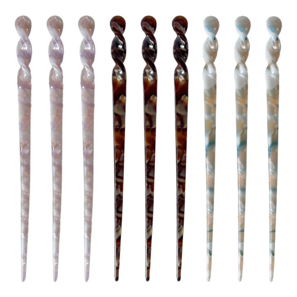 Pakke med 9 hårpinner acetat hårpinner vintage pinner 6.9