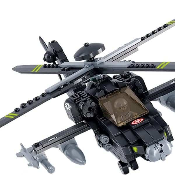 Militær blokk hærbryggeleke - Ah-64 Apache helikopter KLB