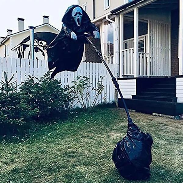 2023-Halloween Ghostface Scream Scarecrow Puutarhakoriste
